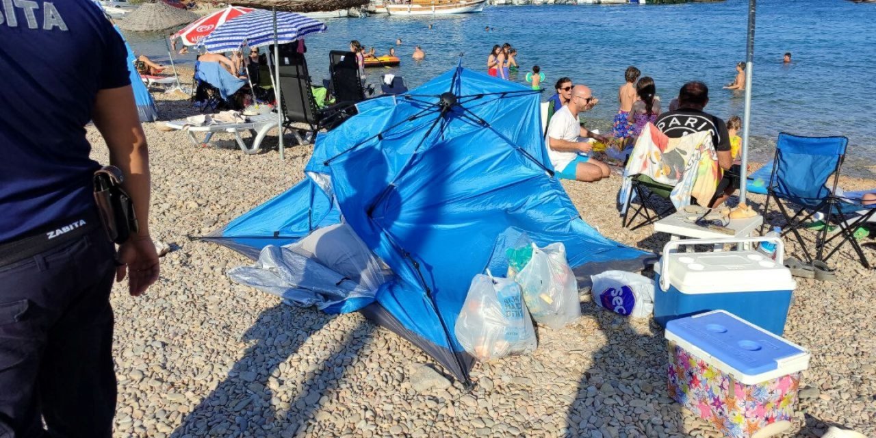Çadır kampına sıkı denetim: Tatil hayalleri yarıda kesildi
